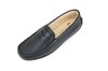 Stravers black leather loafers ladies view 2