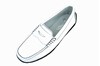 Stravers white leather mocassins ladies view 2
