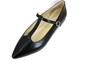 Ballerinas Shoes with Strap and Pointy Nose - black view 2