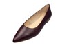 Ballerina shoes pointed nose -Burgundy red leather view 2