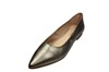 Ballerina shoes pointed nose -bronze metallic leather view 2