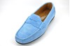Italian Mocassins Loafers Women - Light blue suede view 2