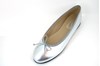 Silver leather ballerinas view 2