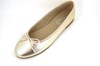 Soft leather ballerinas - champagne view 2