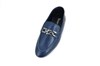 Flat Soft Leather Loafers - blue view 2