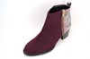 Casual Chic Bordeaux Ankle Boots with Low Heels view 2