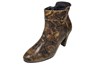 Ankle boots with style - brown leather python print view 2