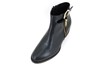 Chic Cool Ankle Boots Low Heels - black leather view 2