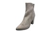 Ankle boots, pointed toe and thick high heel -grey/beige view 2