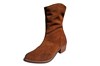 Cowboy Boots with Heel and Zipper - brown suede view 2