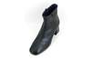 Short Boots with Square Toe Block Heel - black leather view 2