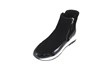 Trendy Sneaker Boots with Zipper - black view 2
