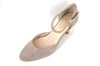 Beige Pumps with Ankle Straps - taupe view 2