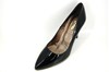 Pointy black patent pumps view 2