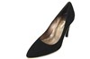Pointed black suede heels view 2