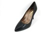 Pointed black leather pumps view 2