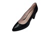 Pump with elegant block heel - black leather view 2