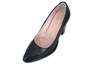 Black Pointed Pumps with Sturdy Heels view 2