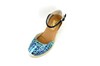 Espadrille Wedge Heels - blue green turquoise view 2
