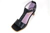 Peeptoe Sandals with Ankle Strap and Heels - black view 2