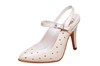 Slingback Pumps High Heels with Straps - white view 2