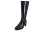 Comfortable Long Leather Boots - black view 2