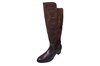Sturdy brown leather boots view 2