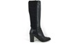 Pointed elastic leather boots view 2