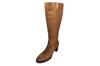 Block Heel Long Boots with Profile Sole - brown view 2