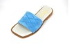 Flat Slippers with Square Nose - baby blue view 2