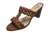 Slippers with Heels - natural brown leather view 2