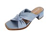 Slipper sandal with blockheel - blue view 2