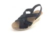 Espadrilles Sandals with Wedge Heels - black view 2