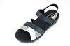 Comfortable Trendy Sandals - black white snake print view 2
