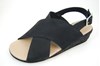 Wedge crossband sandals black view 2