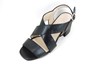Trendy Block Heel Sandals - black view 2