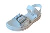 Sandals jadjustable straps -silver/white leather view 2