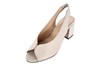 Peeptoe Slingback with blockheel - cream whith leather view 2