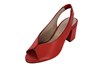 Peeptoe Slingback with blockheel -red leather view 2