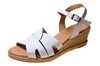 Espadrilles Sandals with Wedge Heels - White view 2