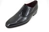 Stylish black leather men's shoes view 2