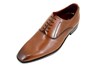 Stylish dress mens shoes - chestnut brown view 2