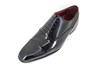 Black tie patent shoes view 2