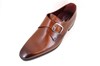 Brown Buckle Shoes with Leather Sole view 2