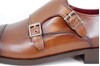 Double Buckle Shoes men's - brown leather view 2