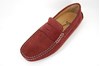 Mens suede mocassins - red view 2