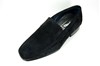 Black suede business men's loafers view 2