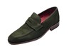 Men's shoes slip-on - dark green suede view 2