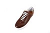 Luxury Leather Lace-up Sneakers - brown view 2