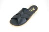 Leather Cross Strap Slippers Gents - black view 2